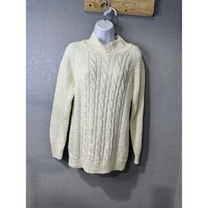 VTG Miranda Women’s Ivory/Pearl Sweater Size‎ S